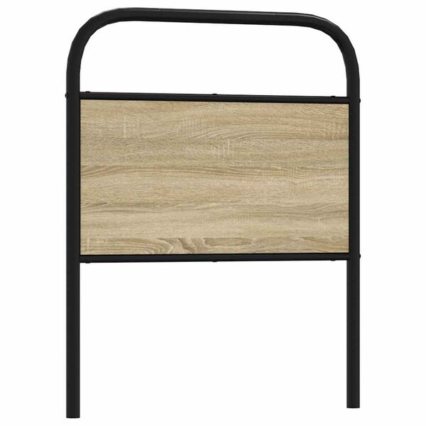 vidaXL T&ecirc;te de lit ch&ecirc;ne sonoma 80 cm acier et bois d'ing&eacute;nierie