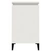 vidaXL Table de chevet blanc 40x35x70 cm bois d&rsquo;ing&eacute;nierie