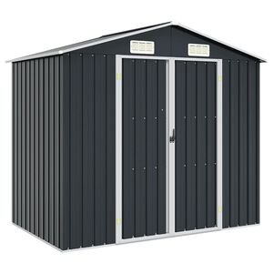 vidaXL Abri de jardin Anthracite 205x129x183 cm Acier galvanis&eacute;