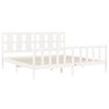vidaXL Cadre de lit sans matelas blanc bois de pin massif