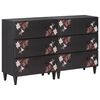 vidaXL Armoires de rangement 2 pc 120 x 33 x 75 cm Multicolore