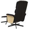 vidaXL Fauteuil inclinable avec repose-pied noir tissu