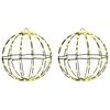 vidaXL Boule avec 192 LED 2 pcs Blanc chaud 30 x 30 x 32 cm M&eacute;tal