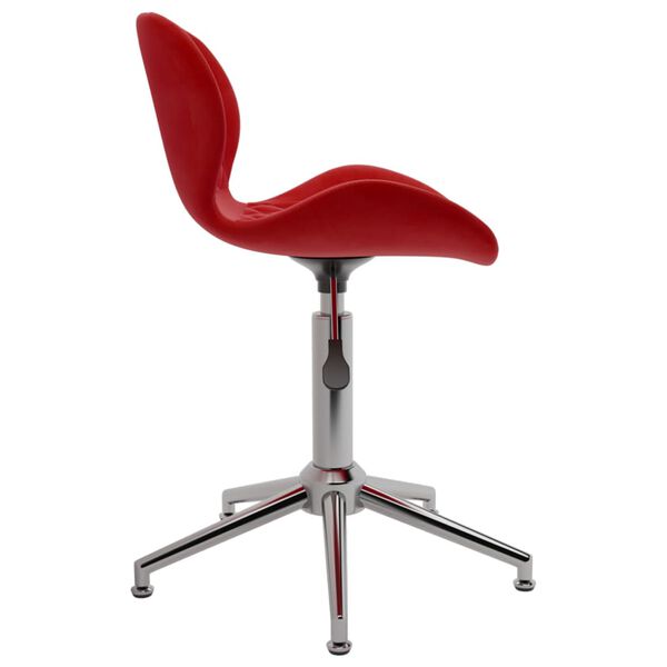 vidaXL Chaise pivotante de salle &agrave; manger Rouge bordeaux Velours