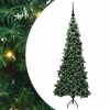 vidaXL Arbre de No&euml;l artificiel d'angle Vert 180 cm PVC et m&eacute;tal