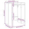 vidaXL Armoire pour machine &agrave; laver B&eacute;ton 67,5 x 62 x 97 cm