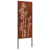 vidaXL &Eacute;cran de confidentialit&eacute; de jardin Floral Rouill&eacute; 50 x 140 cm