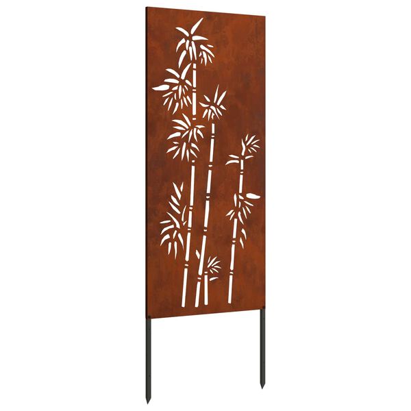 vidaXL &Eacute;cran de confidentialit&eacute; de jardin Floral Rouill&eacute; 50 x 140 cm