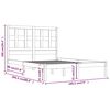 vidaXL Cadre de lit sans matelas blanc 180x200 cm bois massif de pin