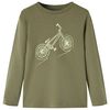 vidaXL T-shirt enfants &agrave; manches longues kaki 92