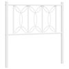 vidaXL T&ecirc;te de lit de remplacement m&eacute;tal blanc 75 cm