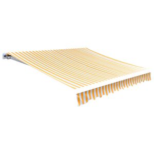 vidaXL Tissu de remplacement pour auvent jaune et blanc 300x250 cm polyester