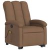vidaXL Fauteuil de massage inclinable Marron Tissu