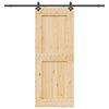 vidaXL Porte coulissante et kit de quincaillerie 90x210 cm pin massif