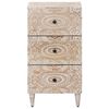 vidaXL Buffet Blanc 40 x 33,5 x 75 cm Bois de mangue massif