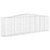vidaXL Paniers &agrave; gabions arqu&eacute;s 10 pcs 400x50x120/140 cm Fer galvanis&eacute;