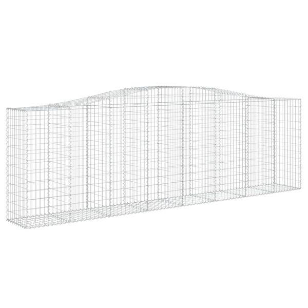vidaXL Paniers &agrave; gabions arqu&eacute;s 10 pcs 400x50x120/140 cm Fer galvanis&eacute;