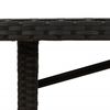 vidaXL Table de jardin et dessus en bois d'acacia noir résine tressée