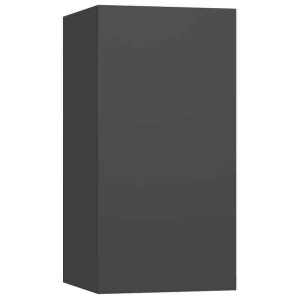 vidaXL Ensemble de meubles TV 4 pcs Gris Bois d&rsquo;ing&eacute;nierie