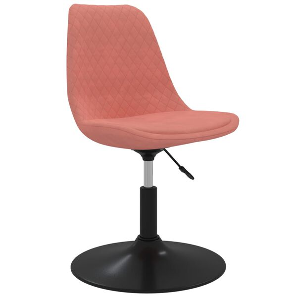 vidaXL Chaises à manger pivotantes lot de 4 Rose Velours