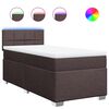 vidaXL Sommier &agrave; lattes de lit avec matelas Marron fonc&eacute; 100x200 cm