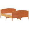 vidaXL Cadre de lit sans matelas cire marron 140x190cm bois pin massif
