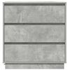 vidaXL Cabinet de chevet avec tiroir Gris b&eacute;ton 71 x 34,5 x 75 cm