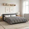 vidaXL Duvet d'&eacute;t&eacute; simple Matelass&eacute; Gris clair 220 x 240 cm Microfibre