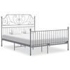 vidaXL Cadre de lit sans matelas gris m&eacute;tal 140x200 cm