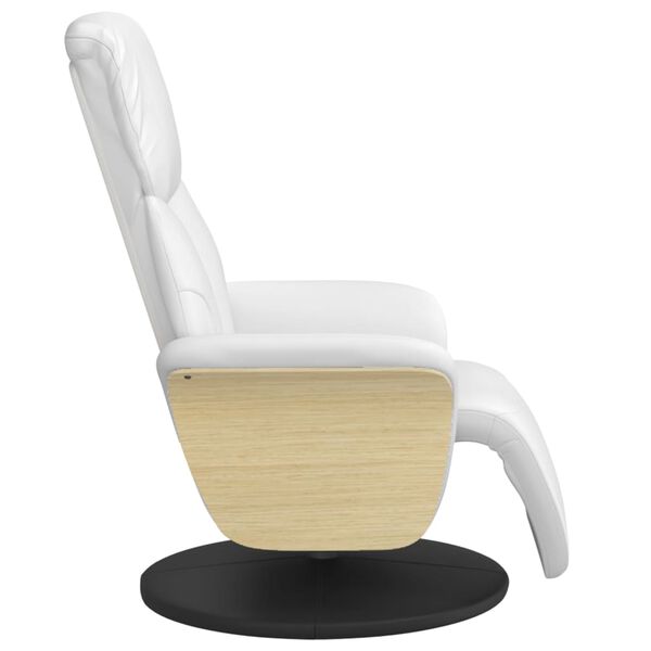 vidaXL Fauteuil inclinable avec repose-pieds blanc similicuir