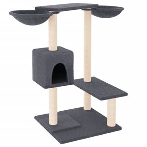 vidaXL Arbre &agrave; chat avec griffoirs gris fonc&eacute; 82 cm