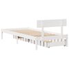vidaXL Cadre de lit sans matelas blanc 100x200 cm bois de pin massif