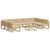 vidaXL Ensemble de canap&eacute;s d'ext&eacute;rieur 10 pcs Blanc et Beige