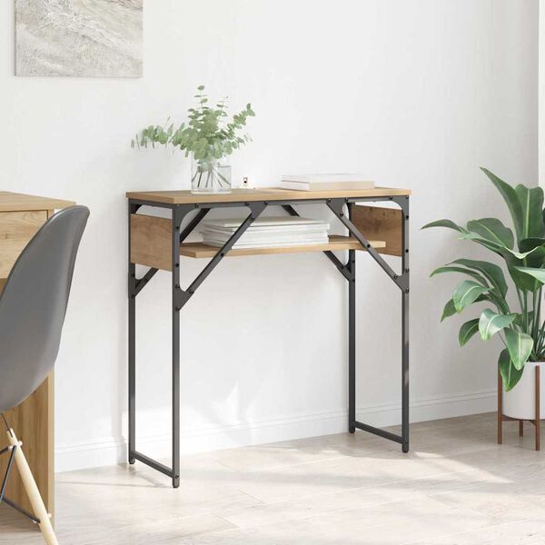 vidaXL TableConsole Ch&ecirc;ne artisanal 75x30x75cm Bois d'ing&eacute;nierie