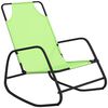 vidaXL Chaise longue &agrave; bascule Vert Acier et textil&egrave;ne