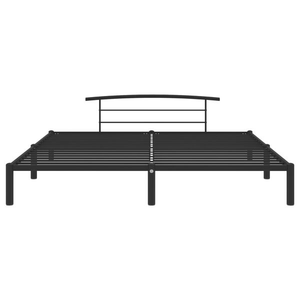 vidaXL Cadre de lit sans matelas noir m&eacute;tal 180x200 cm