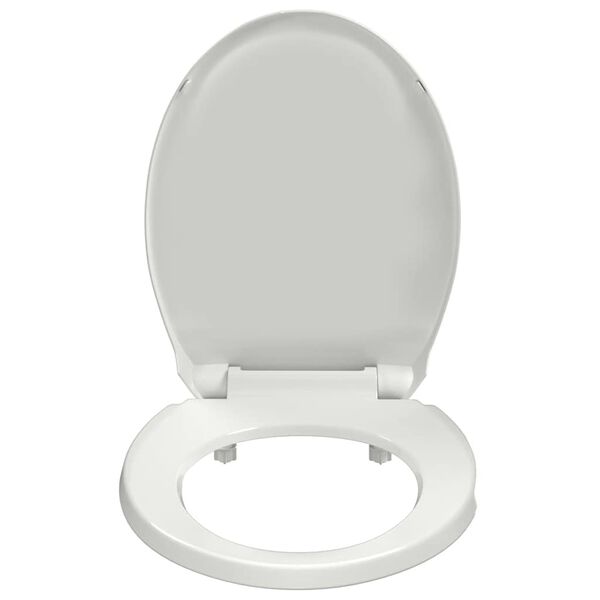 vidaXL Abattant WC &agrave; fermeture en douceur Blanc Ovale
