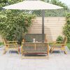 vidaXL Chaises de jardin avec table 5 pcs Gris 90 x 45 x 40 cm