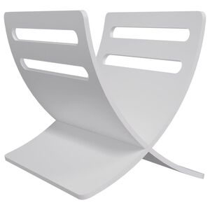 vidaXL Porte-revue en bois sur pied Blanc