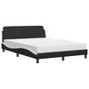 vidaXL Lit avec matelas Dover noir et blanc 140x190 cm similicuir