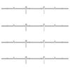 vidaXL Kit fixation porte coulissante 400 cm Acier inoxydable Argenté