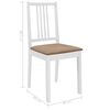 vidaXL Mobilier de salle à manger 5 pcs MDF Blanc