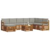 vidaXL Ensemble de canap&eacute; d'angle 9 pcs Gris Naturel et Clair
