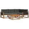 vidaXL Ensemble de canap&eacute;s d'ext&eacute;rieur 5 pc Naturel et Anthracite