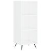 vidaXL Armoire &agrave; &eacute;tag&egrave;res blanc 34,5x32,5x90 cm bois d'ing&eacute;nierie