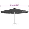 vidaXL Tissu de remplacement pour parasol d'ext&eacute;rieur Anthracite 515cm