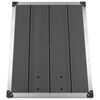 vidaXL Receveur de douche extérieur WPC Inox 80x62 cm Gris