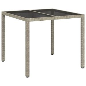 vidaXL Table de Jardin Gris 90 x 90 x 75 cm polyrotin