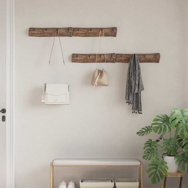 vidaXL Cintre Marron 50 x 8 x 12 cm Bois Recycl&eacute; Solide