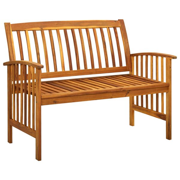 vidaXL Banc de jardin avec coussin 119 cm Bois solide d'acacia